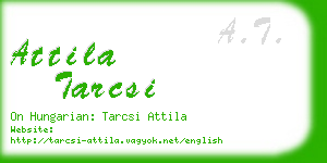 attila tarcsi business card